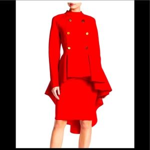 Why Dress - Front Button Long Sleeve Ruffle
Solid Dress